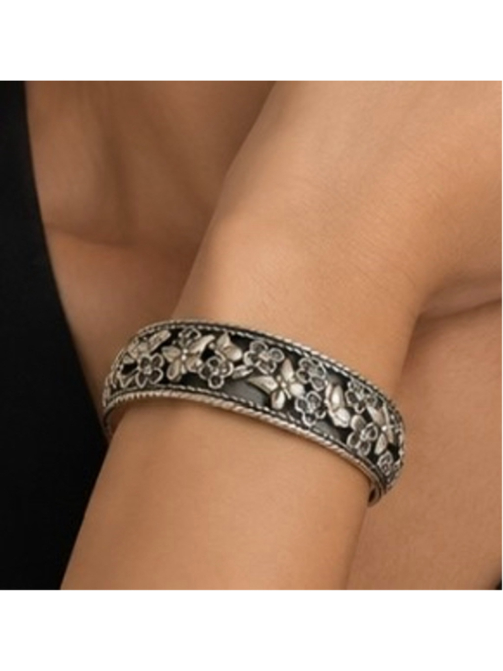 John Hardy JAI Sterling Silver Butterfly Garden Cuff Bracelet, 925